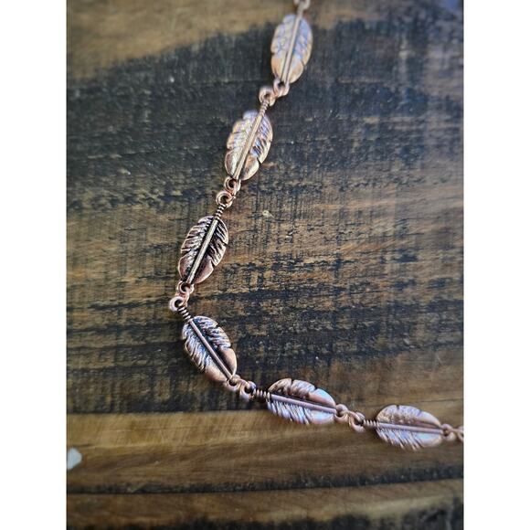 Copper Leaf Choker - Picture 2 of 2